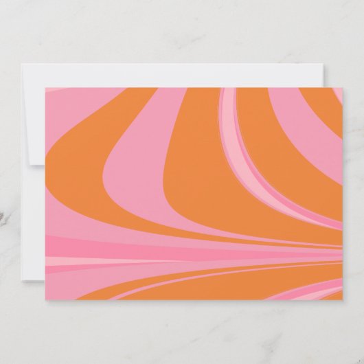 Boho Roze Oranje Abstract Marmer Gepersonaliseerde Bedankkaart (Achterkant)