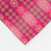  Boho roze patroon Fleece Deken (Hoek)