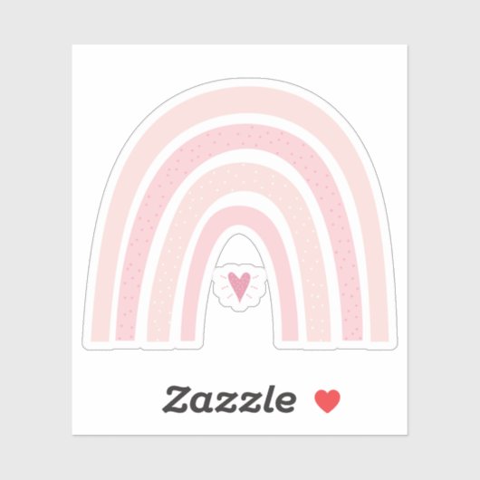 Boho roze regenboog contour Sticker (Vel)
