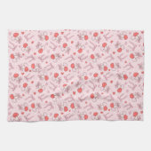 Boho Roze strik & bessen Theedoek (Horizontaal)