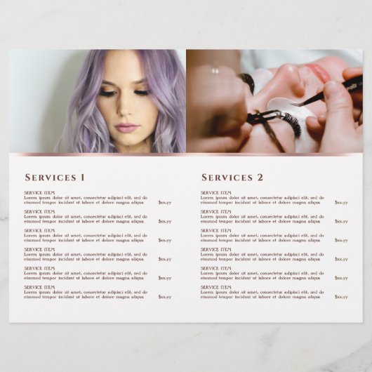Boho rozen service menubrochure (Achterkant)