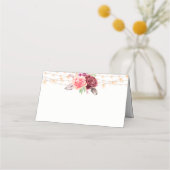 Boho Rozen Veren Lichten Bruiloft (Voorkant)