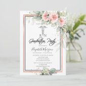 Boho Rozen Verpleegkundige Afstudeerfeest Kaart (Staand voorkant)