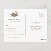 Boho RSVP Wedding Briefkaart (Achterkant)