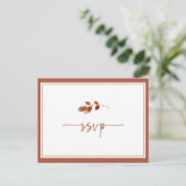 Boho RSVP Wedding Briefkaart (Staand voorkant)