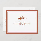 Boho RSVP Wedding Briefkaart (Voorkant / Achterkant)