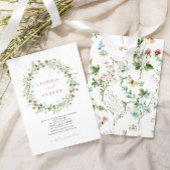 Boho Russe Fleur sauvage Faire-part de mariage