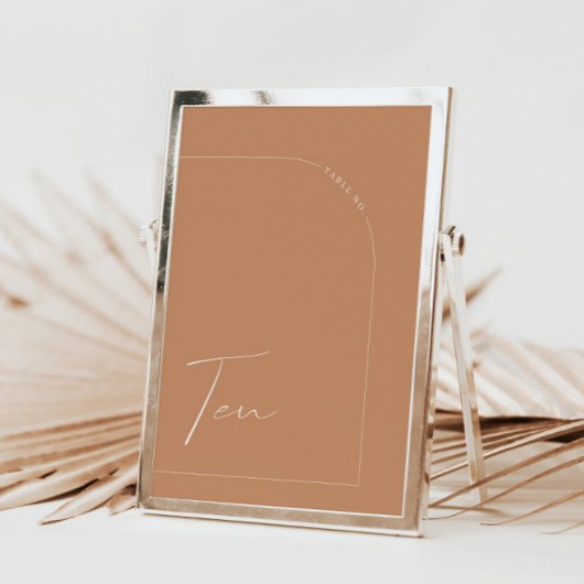 Boho Rust Arch Tabel Tien Tabelnummer Kaart