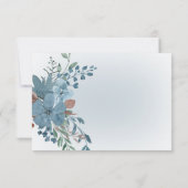 Boho Rust & Blue Floral Save the Date Kaart (Achterkant)