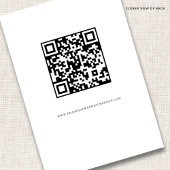 Boho Rust Florals Script QR Code Mariage carte RSV