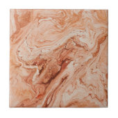 Boho Rust Marble Effect Earthy Abstract Tegeltje (Voorkant)