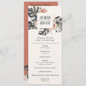 BOHO RUST MONSTERA PROGRAMME DE CÉRÉMONIE MARIAGE (Devant / Derrière)