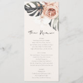 BOHO RUST MONSTRERA FLORAL WATERVERF WEDING MENU (Voorkant)