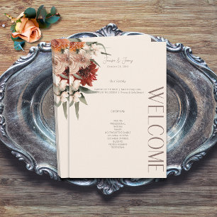 Boho Rust & Neutral Cream Herfst Bloemen Programma
