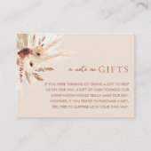 Boho Rust Terracotta Bruiloft Wishing Well Cadeaus Informatiekaartje (Voorkant)