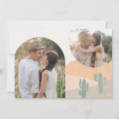Boho Rust Terracotta Desert Wedding Photo Save The Date (Achterkant)