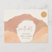 Boho Rust Terracotta Woestijn Bruiloft Save the Da Aankondigingskaart (Voorkant)