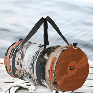 Boho Rust Travel Quote met Monogram & Foto Plunjezak
