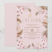 Boho Rustic Baby Shower Invitation Kaart (Voorkant / Achterkant)