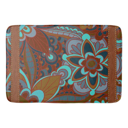 Boho, Rustic Bath Rug Badmat (Voorkant)