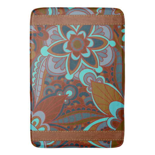 Boho, Rustic Bath Rug Badmat (Voorkant Verticaal)