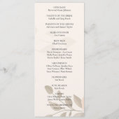 Boho Rustic Blooming Garden Programme Mariage (Dos)