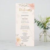 Boho Rustic Blooming Garden Programme Mariage (Debout devant)