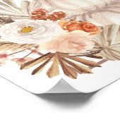 Boho Rustic Citrouille Automne Affiche de bienvenu (Coin)