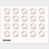 Boho Rustic Citrouille Fall in Love Merci Sticker (Feuille)
