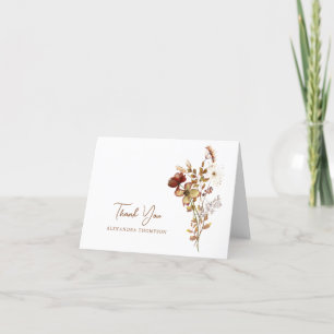 Boho Rustic Earthy Natuur Botanisch Vrijgezellenfe Bedankkaart