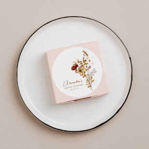 Boho Rustic Earthy Natuur Botanisch Vrijgezellenfe Ronde Sticker