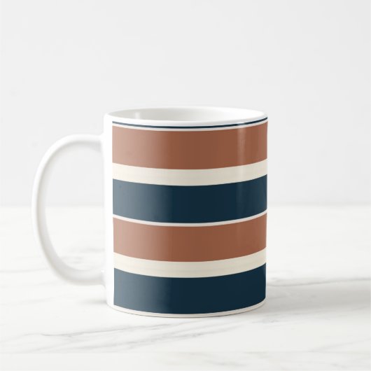 Boho Rustic en Navy Stripes Koffiemok (Links)