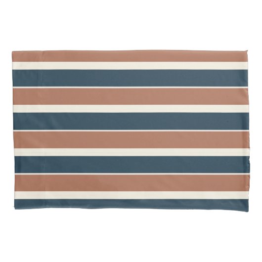 Boho Rustic en Navy Stripes Kussensloop (Voorkant)