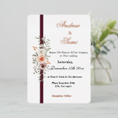 Boho Rustic faire-part de mariage (Debout devant)