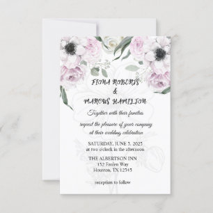 Boho Rustic Faire-part de mariage - Élégant Floral