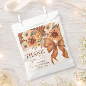 Boho Rustic Fall Floral Baby Shower Party Bedankzakje (Geknipt)