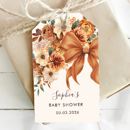 Boho Rustic Fall Floral Baby Shower Party Cadeaulabel