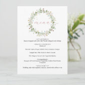 Boho Rustic Fleur sauvage menu Mariage (Debout devant)
