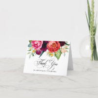 Boho Rustic Floral 100th Verjaardag Dank u