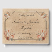 Boho Rustic Floral Mariage Livre d'invité (Recto)