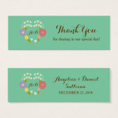 Boho Rustic Floral Wreath Mariage (Monnaie) (Devant & derrière)