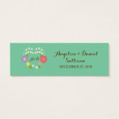 Boho Rustic Floral Wreath Mariage (Monnaie) (Dos)