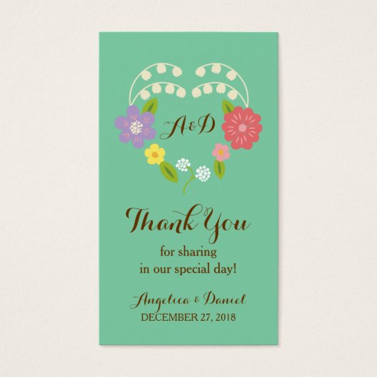 Boho Rustic Floral Wreath Mariage (Monnaie) (Devant)