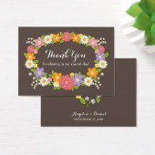 Boho Rustic Floral Wreath Wedding Visitekaartje (Bureau)