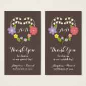 Boho Rustic Floral Wreath Wedding Visitekaartjes (Voorkant /achterkant)