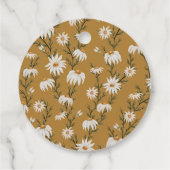 Boho Rustic Floral Yellow Wedding Aangepast Dank j Bedankjes Labels (Achterkant)
