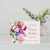 Boho Rustic Garden Wedding Save the Date Folie Feestdagen Briefkaart (Staand Voorkant)