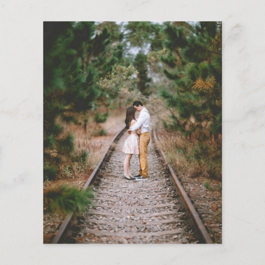 Boho Rustic Greenery Budget Wedding Flyer (Achterkant)