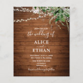 Boho Rustic Greenery Budget Wedding Flyer (Voorkant)