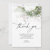 Boho Rustic Greenery Mariage Merci (Devant)